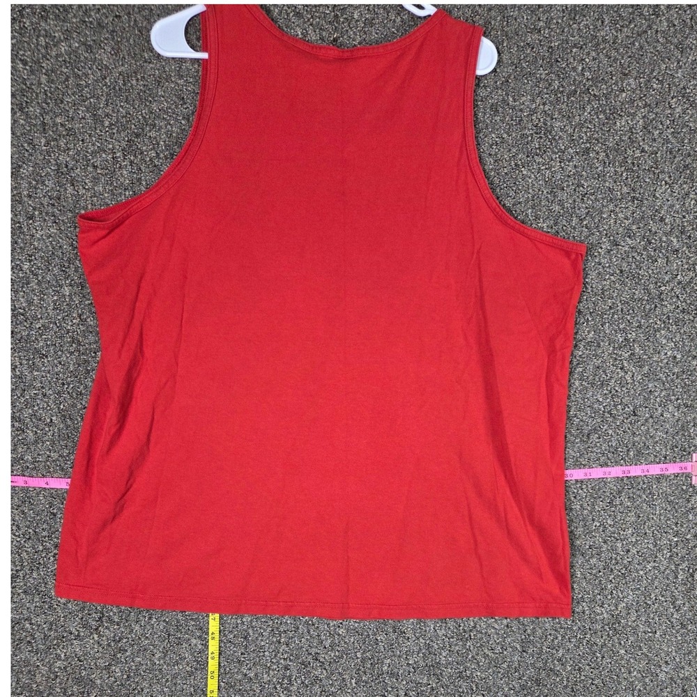 Gildan Tank Top Mens 2XL Red Chubby Unicorns Need Love Too Rhino Graphic - Picture 3 of 4